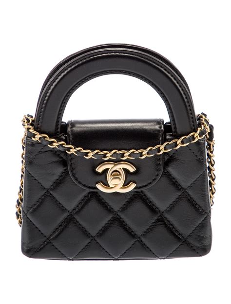 chanel mini kelly black|chanel kelly nano bag.